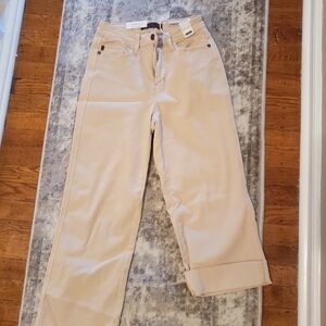 Judy Blue Khaki Raw edge Stretch Denim